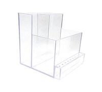 XLWLLNJ Support Porte-embouts pour Machine à Ongles Présentoir Organisateur Boîte Rangement Perceuse à Ongles Portable en Plastique Transparent Convenable, Clair