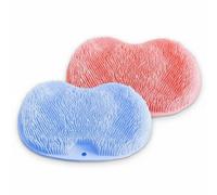 XLWLLNJ Tapis Nettoyant Pieds Tapis Gommage Brosses Douces Ventouses Antidérapantes Caoutchouc Thermoplastique Flexible pour Nettoyage Profond des Orteils et, Rose+Bleu Ciel