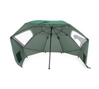 XLWLLNJ Tente de Plage Portable Parasol Abri Auvent Canopée avec Volets Bas et Vue Dégagée Mât Central et Ossature Acier Toile Oxford Doublure Intérieure, Vert, 1.2 Mètre