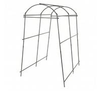XLWLLNJ Treillis de Jardin Arche Extérieure Support Plantes Cadre d'Extérieur Pergola à Structure Rigide en Tube Galvanisé et Filet Latéral pour Lianes, Noir, 1.15m 1.83m 2.3m 9 Barres Transversales