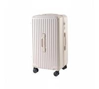 XLWLLNJ Valise à roulettes Valise Trolley Bagage Rigide Cabine avec Coque Pc Renforcée roulettes Lisses Silencieuses Support Téléphone Intégré Porte-gobelet, Blanc, 28 Pouces