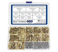 XLX Lot de 600 écrous en laiton M2 M3 mâle-femelle/femelle/femelle avec vis en acier inoxydable, 600, Brass M3