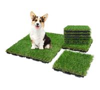 XLX TURF Lot de 6 dalles de gazon artificiel emboîtables pour l'apprentissage de la propreté des chiens - 30,5 x 30,5 cm