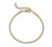 XLXKGPGKMK Bracelet brillant for femmes, en acier titane doré incrusté de Zircon, bijoux poignet fête élégants et brillants, un cadeau for elle