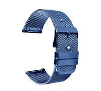 XLXKGPGKMK Bracelet de rechange en métal for homme, acier inoxydable, maille brossée style Milan(Blue,18mm)