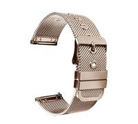XLXKGPGKMK Bracelet de rechange en métal for homme, acier inoxydable, maille brossée style Milan(Rose Gold,18mm)