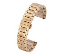 XLXKGPGKMK Bracelet en Acier Inoxydable Universel de Rechange for Montre connectée, Compatible avec la Plupart des Montres Traditionnelles for Femmes(Gold,15mm)