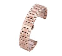 XLXKGPGKMK Bracelet en Acier Inoxydable Universel de Rechange for Montre connectée, Compatible avec la Plupart des Montres Traditionnelles for Femmes(Rose Gold,17mm)