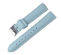 XLXKGPGKMK Bracelet en cuir for un démontage et remplacement rapides, vintage for hommes femmes, épais doux(Light Blue (Silver),18mm)