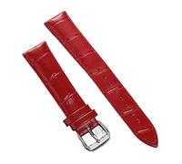 XLXKGPGKMK Bracelet en cuir rembourré texturé à dégagement rapide avec boucle acier inoxydable, adapté aux hommes et femmes(Red,21mm)
