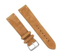 XLXKGPGKMK Bracelet en cuir rétro for hommes et femmes, avec boucle argentée, for un démontage remplacement rapides du bracelet(Yellow (without borders),22mm)