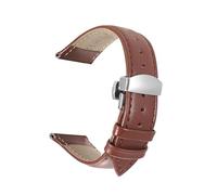 XLXKGPGKMK Bracelet en cuir souple pour homme et femme avec boucle en acier inoxydable à dégagement rapide, 24mm, Cuir