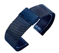 XLXKGPGKMK Bracelet en maille métallique à dégagement rapide Milan, acier inoxydable, interchangeable for hommes et femmes(Blue,22mm)