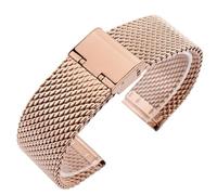 XLXKGPGKMK Bracelet en maille métallique à dégagement rapide Milan, acier inoxydable, interchangeable for hommes et femmes(Rose Gold,22mm)