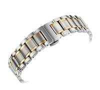 XLXKGPGKMK Bracelet en métal, Fermoir Double sécurité Acier Inoxydable, for Hommes et Femmes(Silver and Rose Gold,18mm)