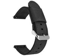 XLXKGPGKMK Bracelet en toile de nylon à dégagement rapide universel for hommes et femmes 18 mm, 20, 22, 24(Black,24mm)