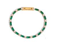 XLXKGPGKMK Bracelet en Zircon forme de cœur acier inoxydable, bijoux légers luxe et élégants for femmes, ne se décolore pas(Green4)
