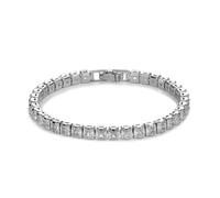 XLXKGPGKMK Bracelet en Zircon Simple à la mode, personnalisé avec un sens du Design de Niche, parfait for les accessoires for femmes(4 * 4 Silver)