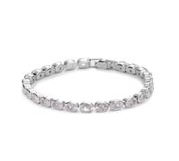XLXKGPGKMK Bracelet en Zircon Simple à la mode, personnalisé avec un sens du Design de Niche, parfait for les accessoires for femmes(4 * 6 Silver)