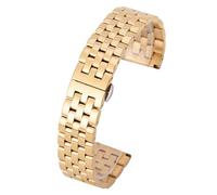XLXKGPGKMK Bracelet épais en acier inoxydable, métal robuste, poli, libération rapide, solide, compatible avec les hommes et femmes(Gold,16mm)