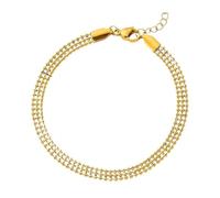 XLXKGPGKMK Bracelet réglable à trois couches en acier et titane doré, conçu for un usage quotidien simple peut être offert cadeau des amis