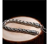 XLXKGPGKMK Gothic Retro Alloy Bracelet Braided Metal Chain Wrist Jewelry with Hook Clasp Unique Vintage Accessory for Gift