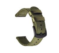 XLXKGPGKMK Mesdames et messieurs Bracelet en toile de nylon avec dégagement rapide réglable 18 mm 20 22 24(Dark Green (Black Button),20mm)