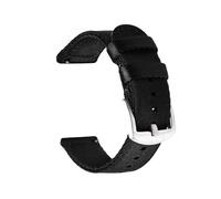 XLXKGPGKMK Mesdames et messieurs Bracelet en toile de nylon avec dégagement rapide réglable 18 mm 20 22 24(Black (Silver Button),24mm)