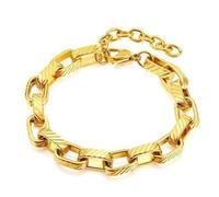 XLXKGPGKMK Mode Hip-hop tendance personnalité simplicité métal Style titane acier Bracelet accessoires for femmes(Gold)
