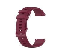 XLXKGPGKMK Silicone Strap Elastic Rubber Suitable for Both Men and Women Stainless Steel Buckle(Red,18MM)
