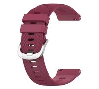 XLXKGPGKMK Silicone Strap with Quick Release Rubber Suitable for Men and Women Stainless Steel Buckle(Deep red,18mm)