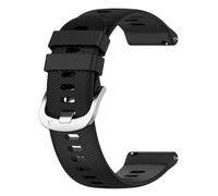 XLXKGPGKMK Silicone Strap with Quick Release Rubber Suitable for Men and Women Stainless Steel Buckle(Black,22mm)