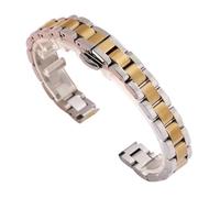 XLXKGPGKMK Stainless Steel Strap Quick Release Replacement Universal Smart Women's Version(Silver and gold,22mm)