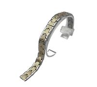 XLXKGPGKMK Stainless Steel Strap Quick Release Straight End Smart 8mm 10mm 12mm 14mm Women's Version(Silver and gold,8mm)