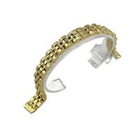 XLXKGPGKMK Stainless Steel Strap with Quick Detachable Flat Head Interface Smart 10mm for Women(Gold)