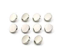 xlygood 10pcs chemise plate vêtements boutons en métal accessoires de couture boutons de costume en métal 10-25mm, Argent, 10mm