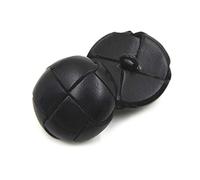 xlygood 5 pièces boutons recouverts de cuir véritable 15mm-26mm bouton en cuir marron noir pour manteaux boutons de veste, Le noir, 23mm
