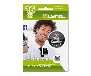 XLYNE Carte mémoire Micro SDHC avec Adaptateur - 16 Go - Classe 4 - Carte microSD - Flash - Secure Digital