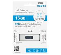 XLYNE Clé USB 3.0 Pro OTG 16 Go pour PC (USB) et Smartphones/tablettes (Micro USB) - Vitesse de Lecture : jusqu'à 30 Mo/s, Vitesse d'écriture : jusqu'à 8 Mo/s