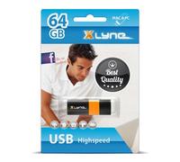 xlyne Wave lecteur USB flash 64 Go USB Type-A 2.0 Noir, Orange