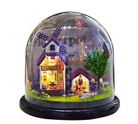 XLZSP Maison de poupée à faire soi-même avec housse anti-poussière - Maison de poupée miniature en bois - Kit de meubles pour maison de poupée - Jouets pour enfants - Nouvel An (Provence)