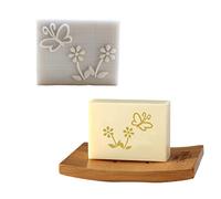 XLZSP Tampon à savon fait à la main en résine blanche - Sapin de Noël - Sceau en résine naturelle - Moule à faire soi-même (papillon), Butterfly