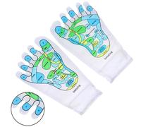 Xm 1 Paire De Chaussettes D'acupression Massage De Physiothérapie Soulage Les Pieds Fatigués Chaussettes De Réflexologie Chaussettes Point De Pied Illustration Anglaise Complète