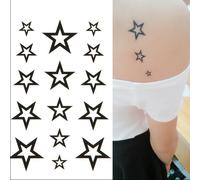 Xm 1 Pièces Été Imperméable À L'eau Au Henné Temporaire Corps Art Creux Étoiles Transfert D'eau Flash Tatouage Doigt Poignet Bras Autocollant