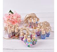 Xm 1 Pièces Flacon De Parfum En Verre 12ml Flacons En Argile Polymère Pour Bouteille De Parfum D'huile Essentielle Pendentif De Charme