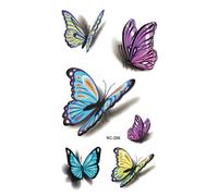 Xm 1 Pièces Imperméable À L'eau Tatoo Selfie Faux Autocollant De Tatouage Papillon 3d Temporaire Tatouage Art Corporel Flash Autocollants De Tatouage