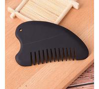 Xm 1 Pièces Noir Bian Pierre Guasha Peigne Énergie Gua Sha Conseil Acupuncture Massage Relaxation Outil Pas Statique Soins De Santé Brosse À Cheveux