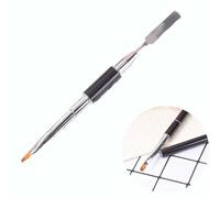 Xm 1 Pièces Uv & Poly Gel Brosse À Ongles Double Extrémité Constructeur Extension Gel Conseils Bâtiment Sculpture Stylo Nylon Cheveux Plat Poussoir Pour Ongles Conseils