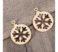 Xm 10 Pièces Creux Flocon De Neige Découpe Tranches Pour Bricolage Artisanat Décoration Bijoux Boucle D'oreille Faisant Des Pendentifs En Bois Arbre De Noël A3