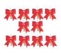 Xm 10 Pièces De Noël Grand Noeud Papillon Arbre De Noël Pendentifs Cloche De Noël Mignon Suspendus Noeuds Papillon Artisanat Pour Bureau Maison Fournitures De Noël A35